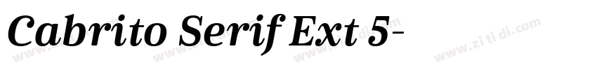 Cabrito Serif Ext 5字体转换